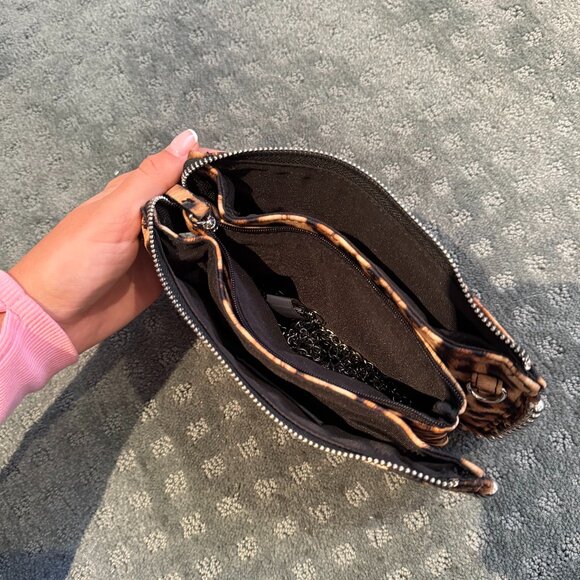 ZARA Leopard Print Clutch with Silver Hardware – Worn Once - Picture 3 of 6